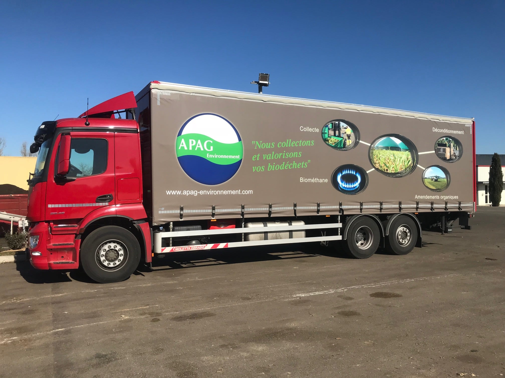 camion Tautliner collecte biodéchet